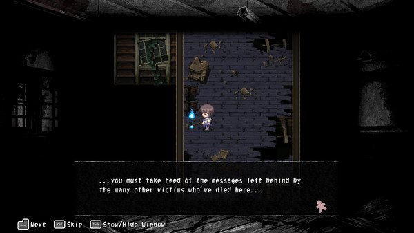 Corpse Party is a horror game with survival elements, creepy atmosphere, notes of victims, exploration of an abandoned school
